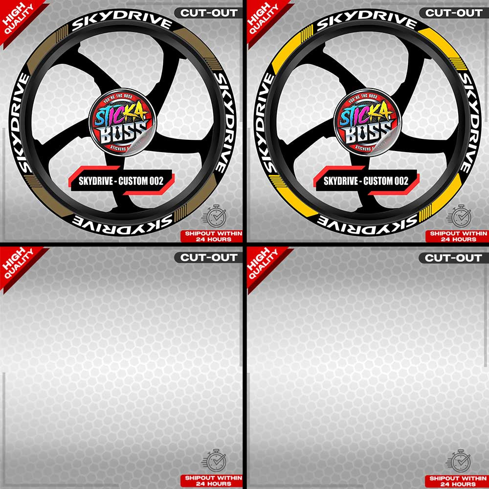 SKYDRIVE MAG STICKER SET ( 2 MAGS ) - CUSTOM 002 | VINYL WATERPROOF CUT-OUT DECALS