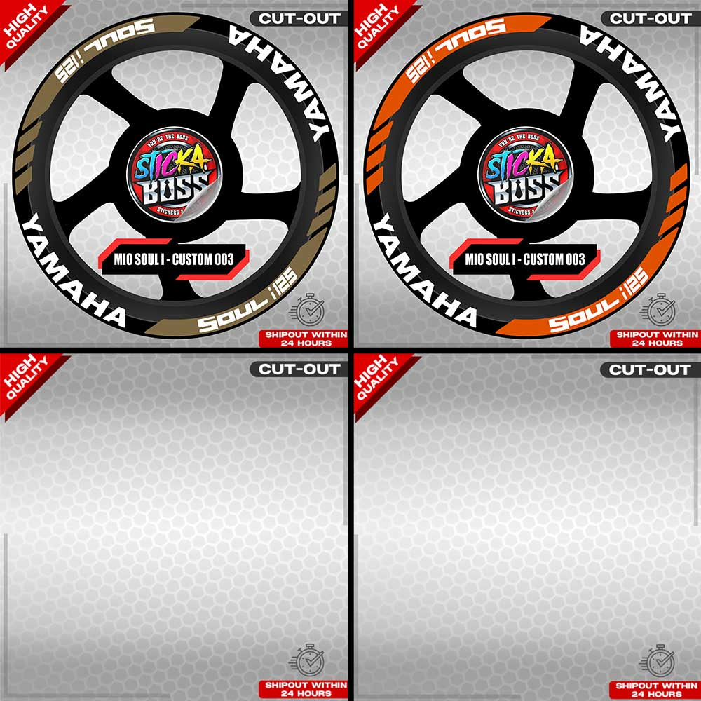 MIO SOUL I 125 MAGS STICKER SET ( 2 MAGS ) - CUSTOM 003 | VINYL WATERPROOF CUT-OUT DECALS