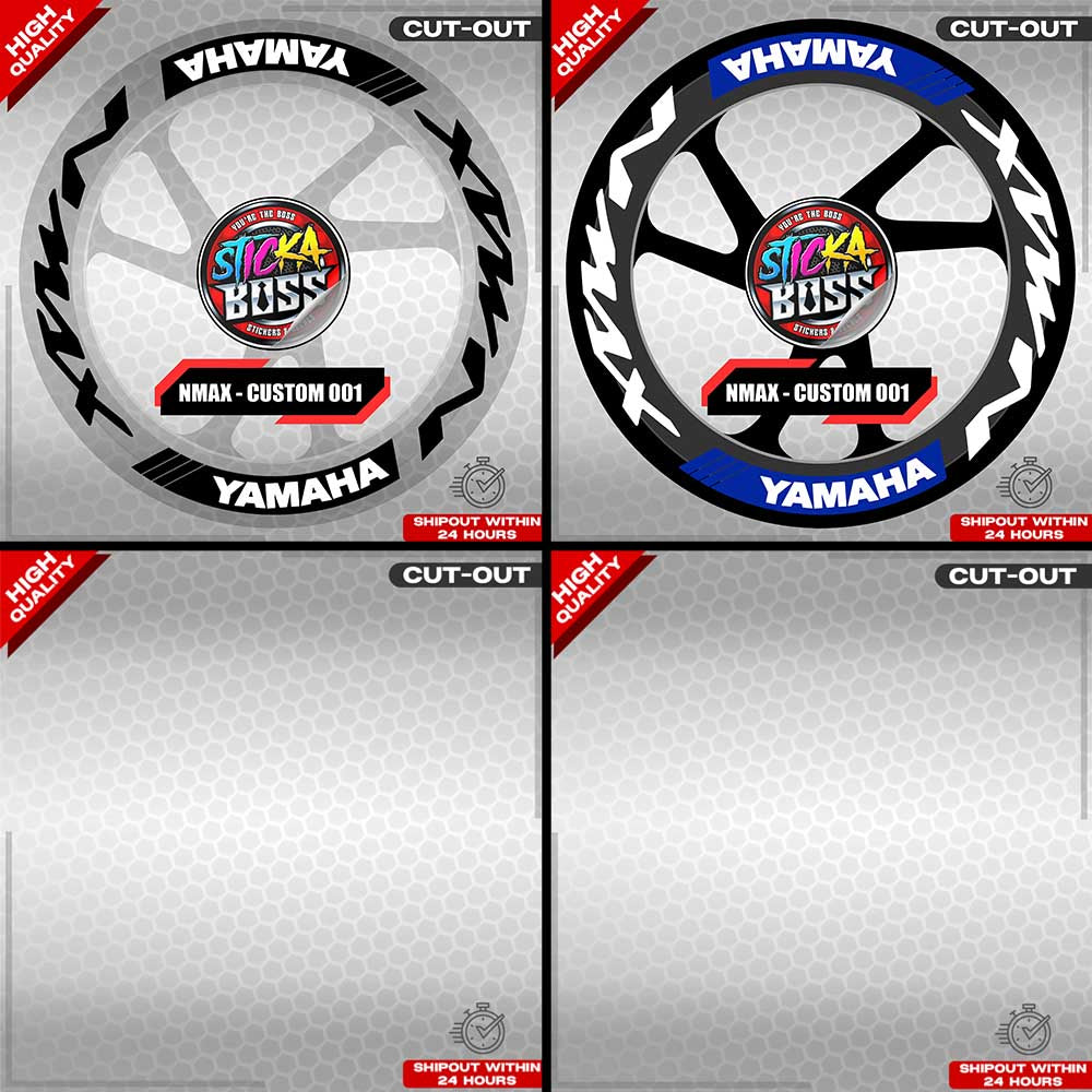 NMAX 155 MAGS STICKER SET ( 2 MAGS ) - CUSTOM 001 | VINYL WATERPROOF CUT-OUT DECALS