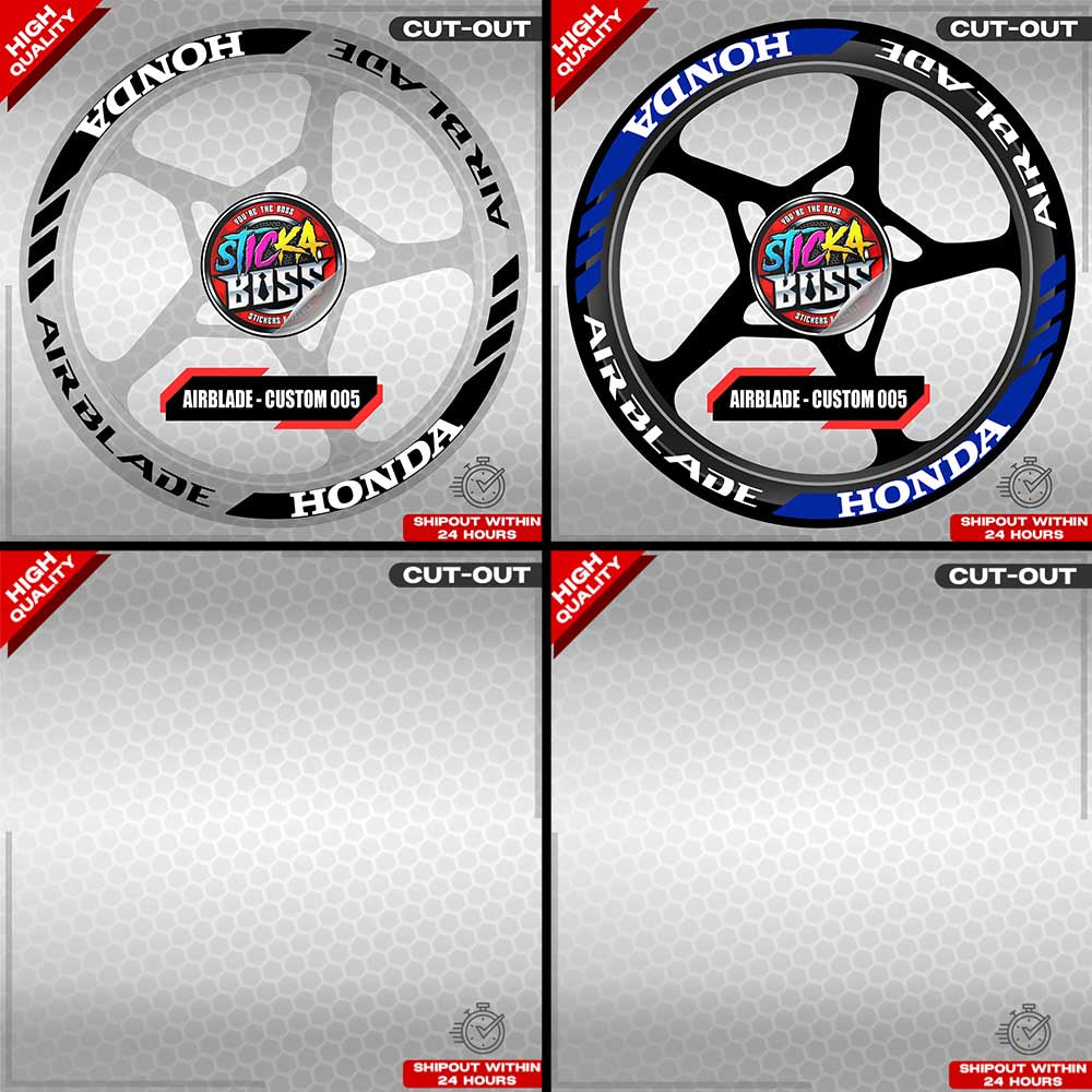 AIRBLADE 150 / 160 MAG STICKER SET ( 2 MAGS ) - CUSTOM 005 | VINYL WATERPROOF CUT-OUT DECALS