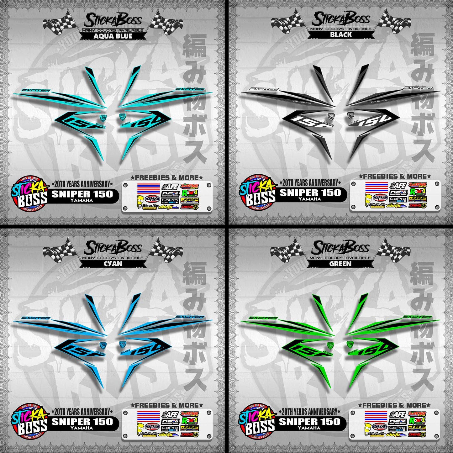 SNIPER 150 DECALS ( 20TH YEARS ANNIVERSARY )【WITH FREEBIES】