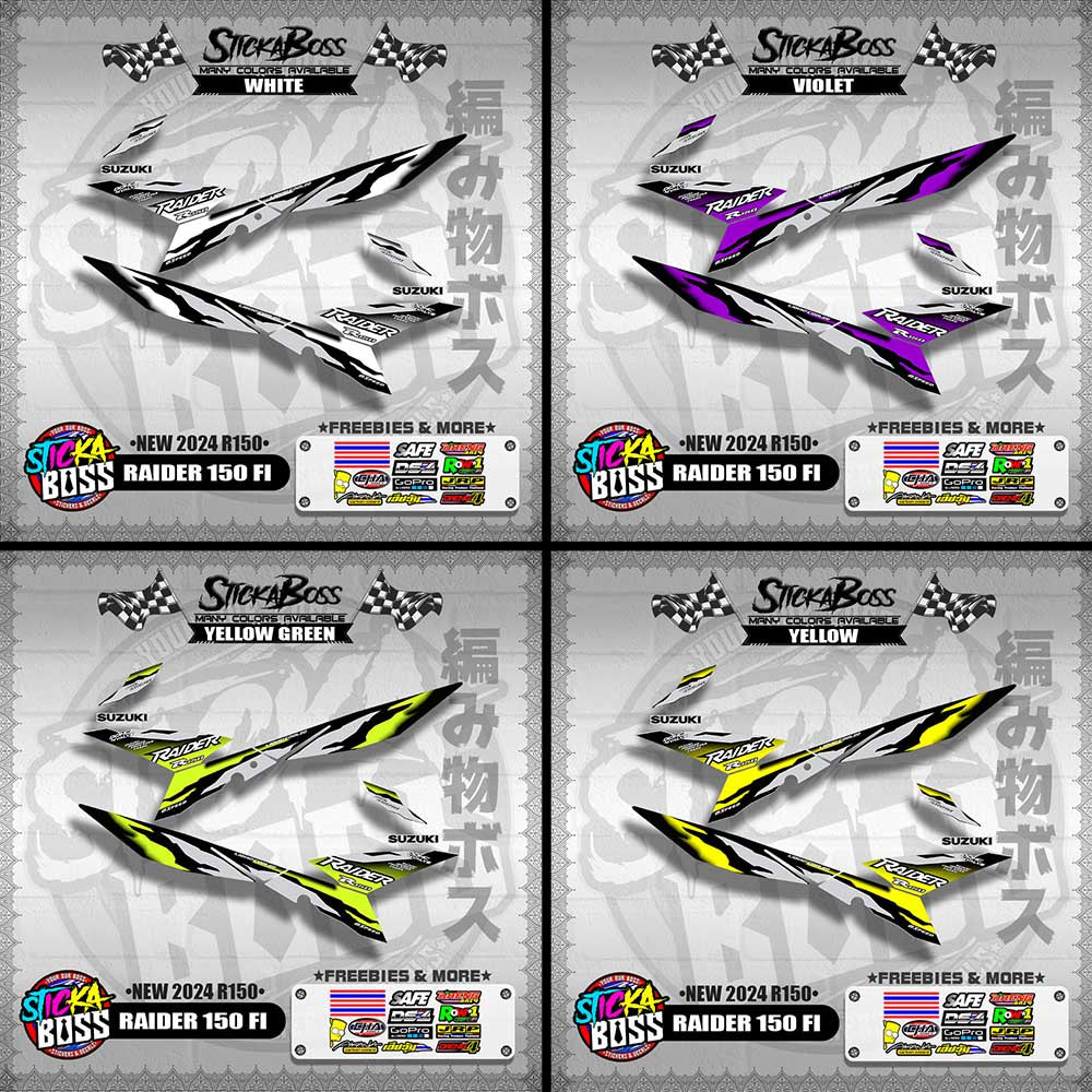 RAIDER 150 FI DECALS ( NEW 2024 R150 )【WITH FREEBIES】