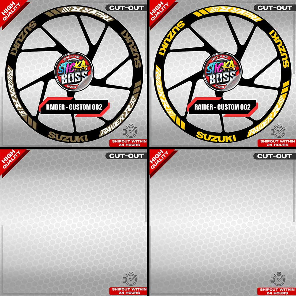 RAIDER R150 MAG STICKER SET ( 2 MAGS ) - CUSTOM 002 | VINYL WATERPROOF CUT-OUT DECALS