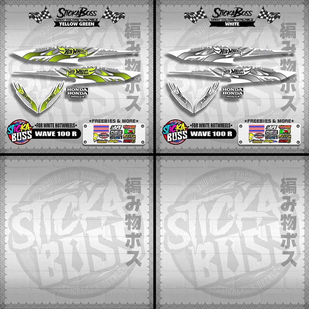 WAVE 100 R 2018 DECALS ( FOR WHITE HOTWHEELS )【WITH FREEBIES】
