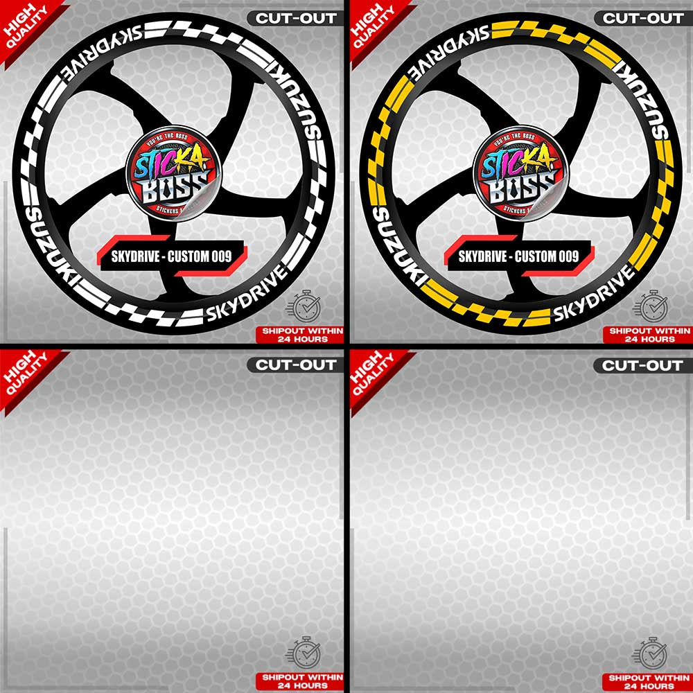 SKYDRIVE MAG STICKER SET ( 2 MAGS ) - CUSTOM 009 | VINYL WATERPROOF CUT-OUT DECALS