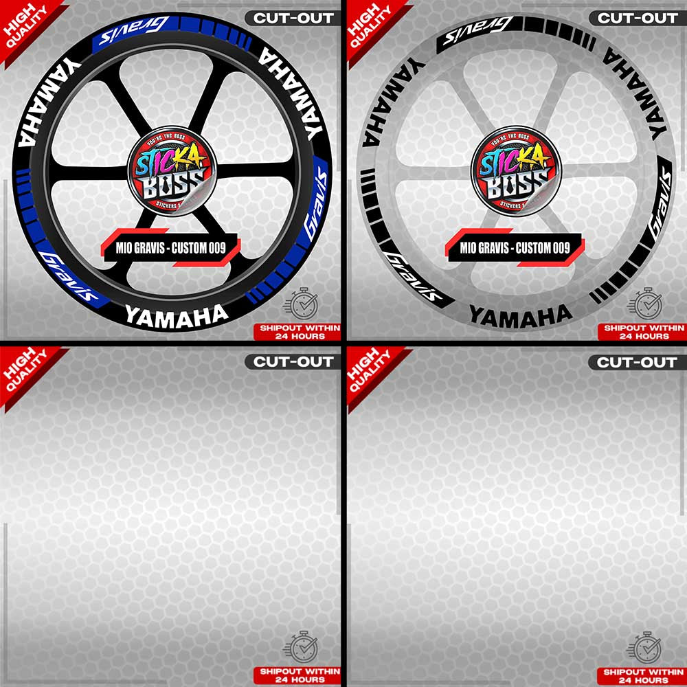 MIO GRAVIS MAG STICKER SET ( 2 MAGS ) - CUSTOM 009 | VINYL WATERPROOF CUT-OUT DECALS