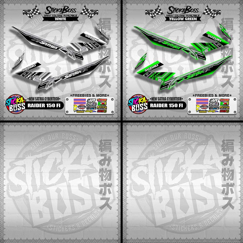 RAIDER 150 FI DECALS ( NEW SATRIA CYBERTECH )【WITH FREEBIES】