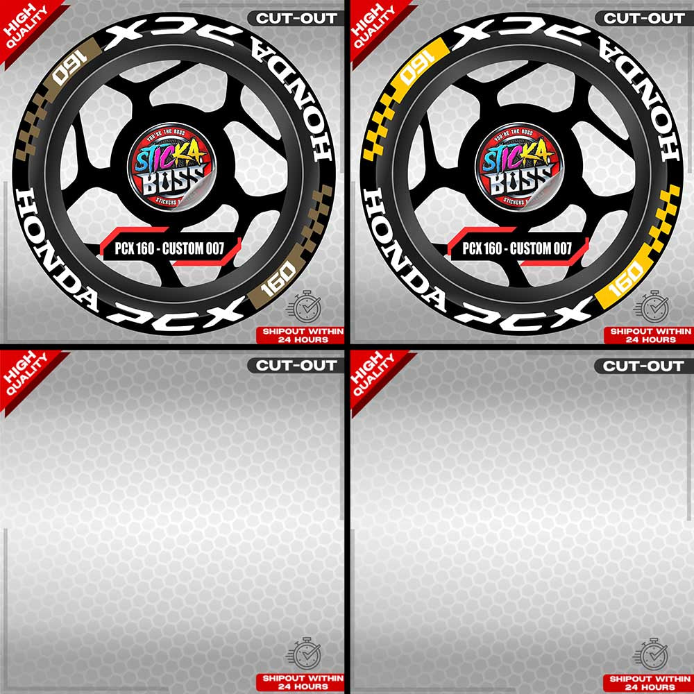PCX 160 MAG STICKER SET ( 2 MAGS ) - CUSTOM 007 | VINYL WATERPROOF CUT-OUT DECALS