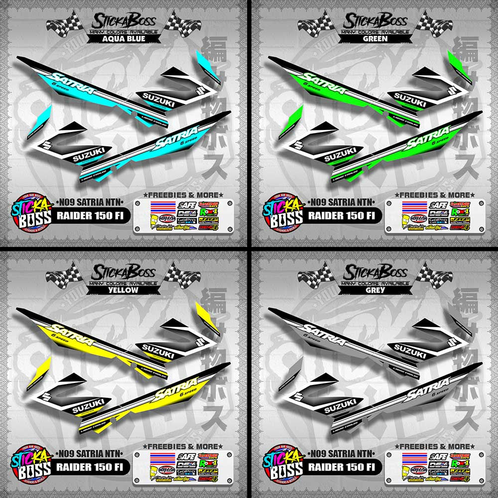 RAIDER 150 FI DECALS ( N09 SATRIA NTN )【WITH FREEBIES】