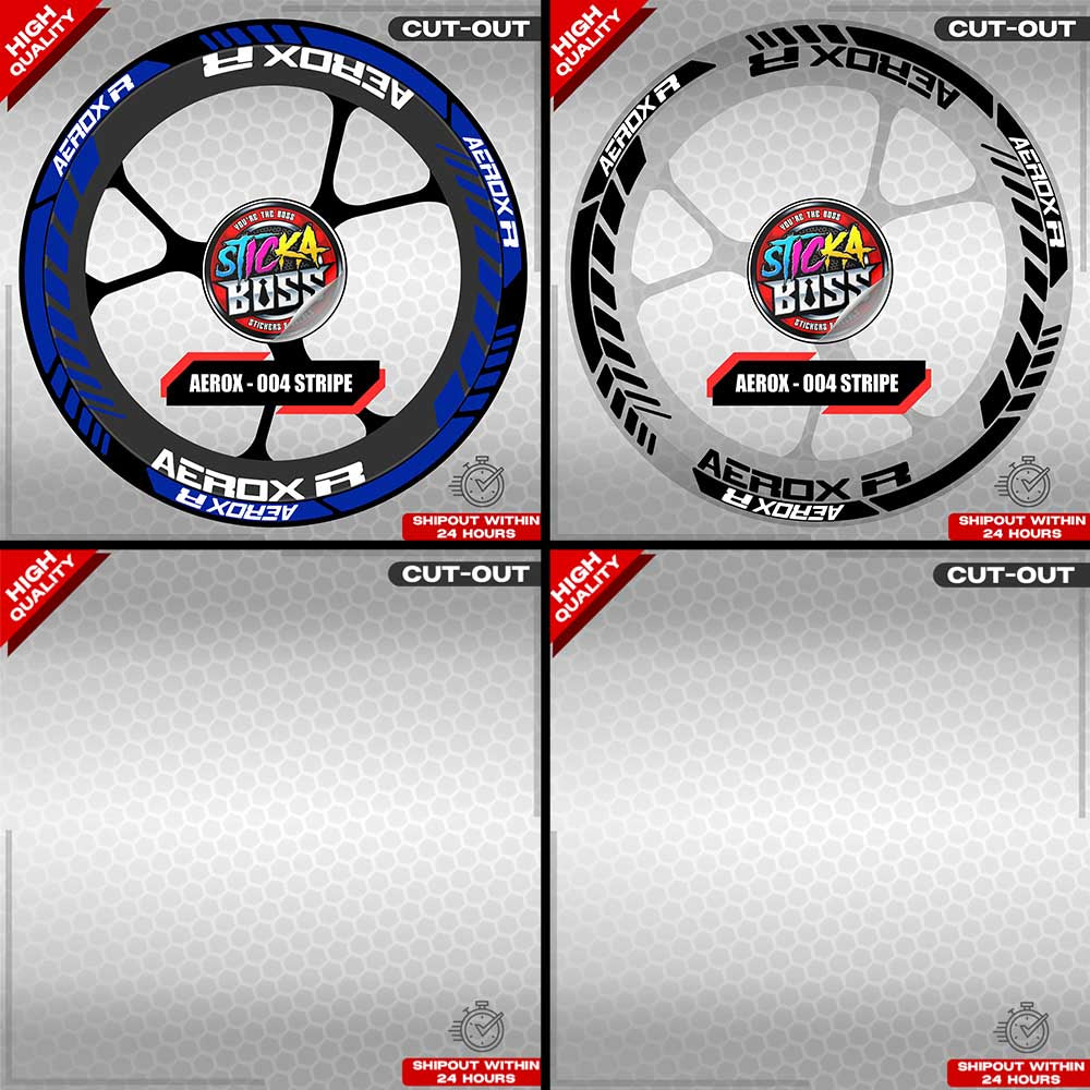 AEROX MAG STICKER SET ( 2 MAGS ) - 004 STRIPE | VINYL WATERPROOF CUT-OUT DECALS