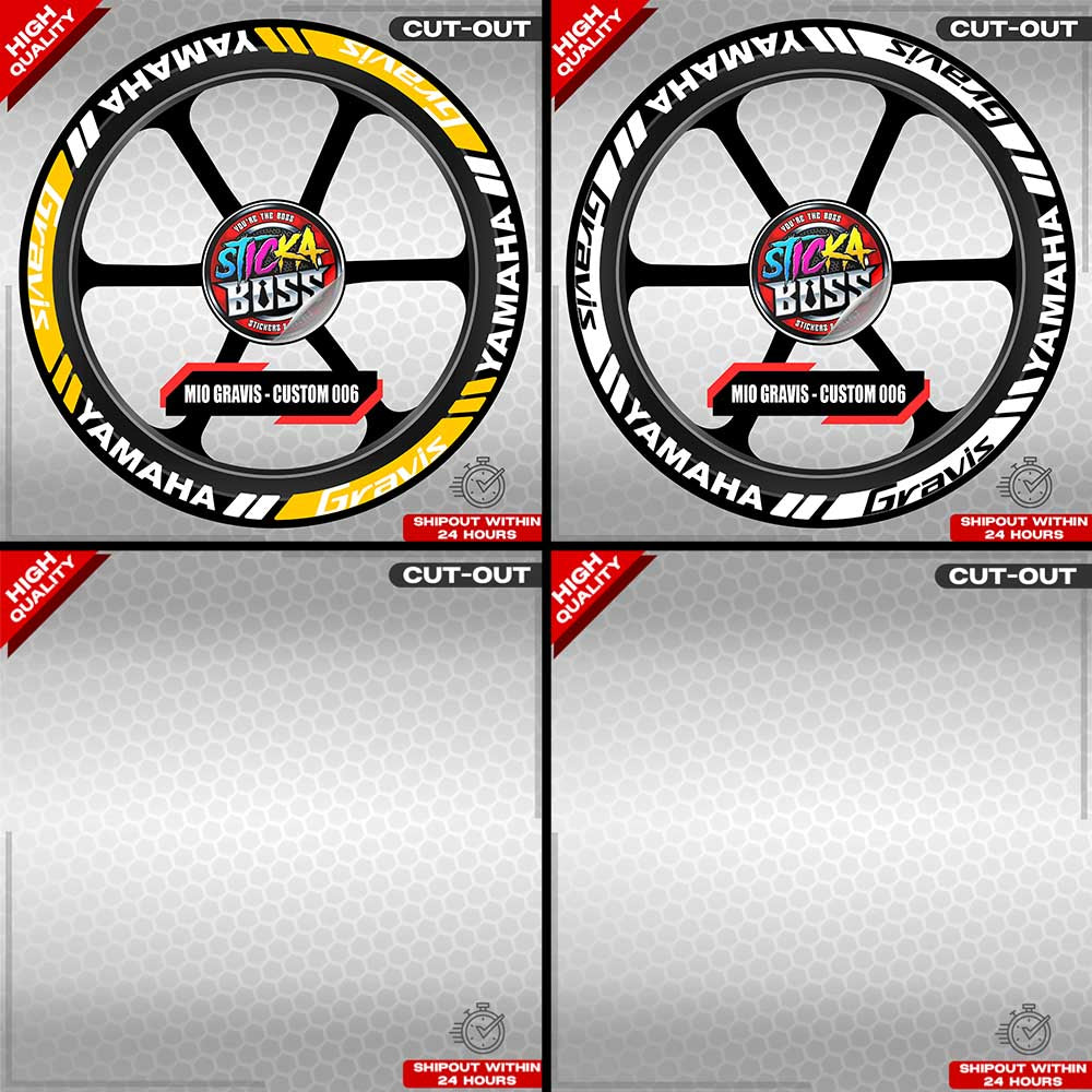 MIO GRAVIS MAG STICKER SET ( 2 MAGS ) - CUSTOM 006 | VINYL WATERPROOF CUT-OUT DECALS