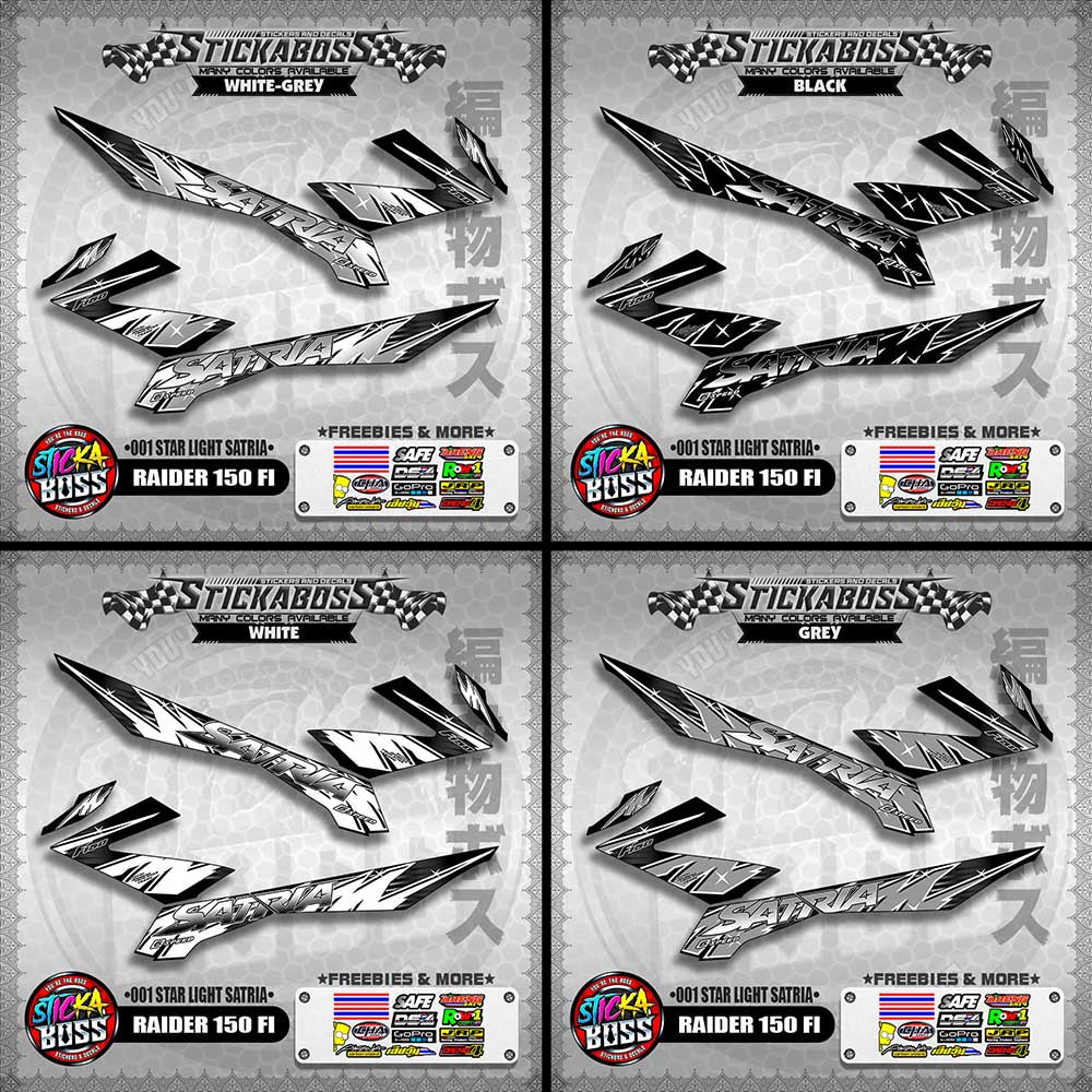 RAIDER 150 FI STICKER DECALS ( 001 START LIGHT SATRIA )【WITH FREEBIES】