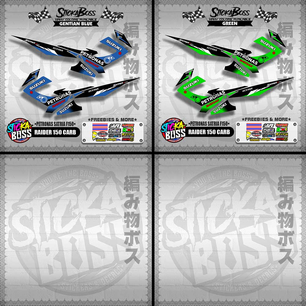 RAIDER 150 CARB DECALS ( PETRONAS SATRIA F150 )【WITH FREEBIES】