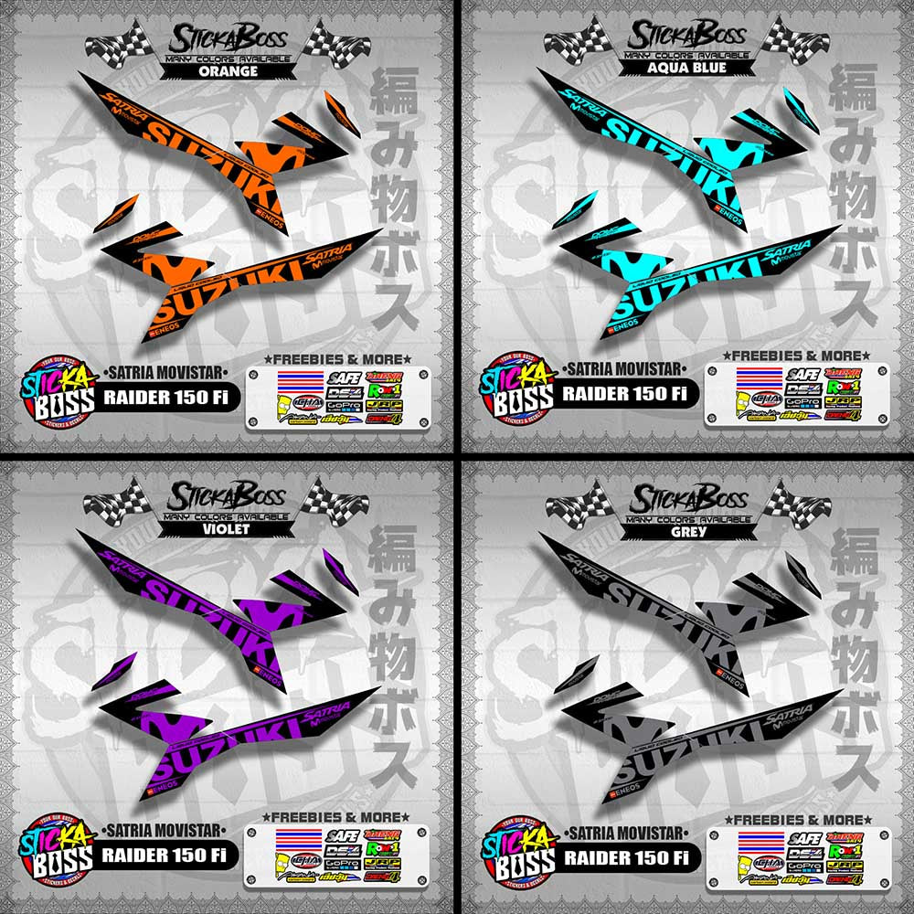 RAIDER 150 Fi DECALS ( SATRIA MOVISTAR )【WITH FREEBIES】