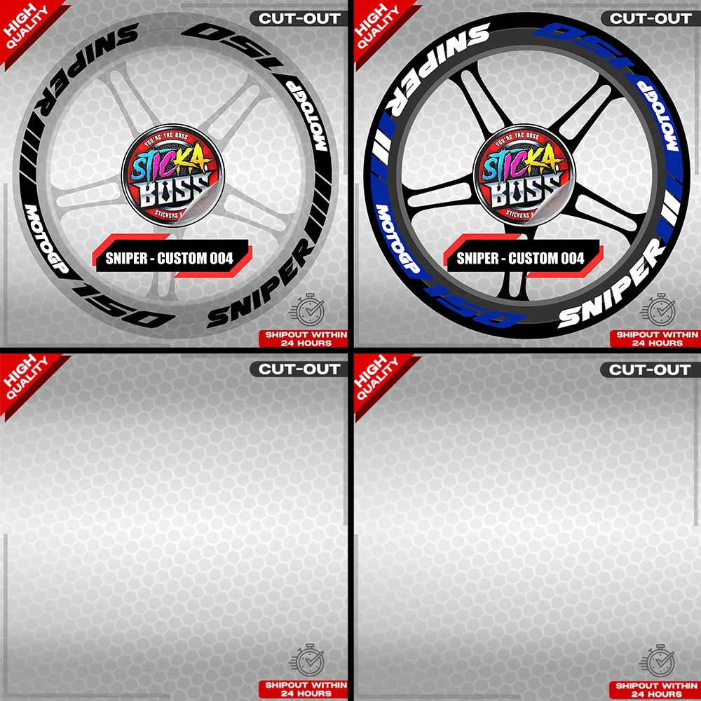 SNIPER 150 / 155 MAGS STICKER SET ( 2 MAGS ) - CUSTOM 004 | VINYL WATERPROOF CUT-OUT DECALS