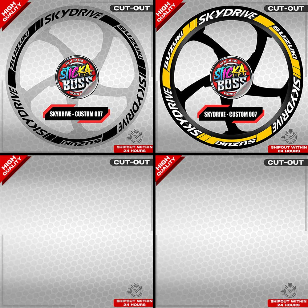 SKYDRIVE MAG STICKER SET ( 2 MAGS ) - CUSTOM 007 | VINYL WATERPROOF CUT-OUT DECALS