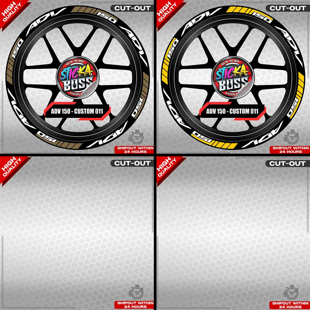 ADV 150 MAG STICKER SET ( 2 MAGS ) - CUSTOM 011 | VINYL WATERPROOF CUT-OUT DECALS