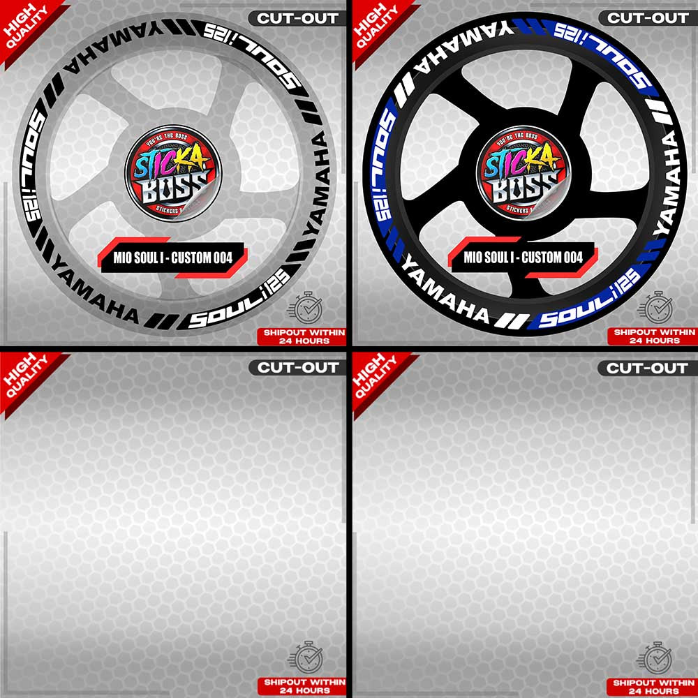 MIO SOUL I MAG STICKER SET ( 2 MAGS ) - CUSTOM 004 | VINYL WATERPROOF CUT-OUT DECALS