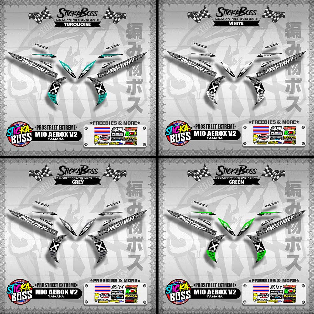 MIO AEROX V2 DECALS ( PROSTREET EXTREME ) 【WITH FREEBIES】
