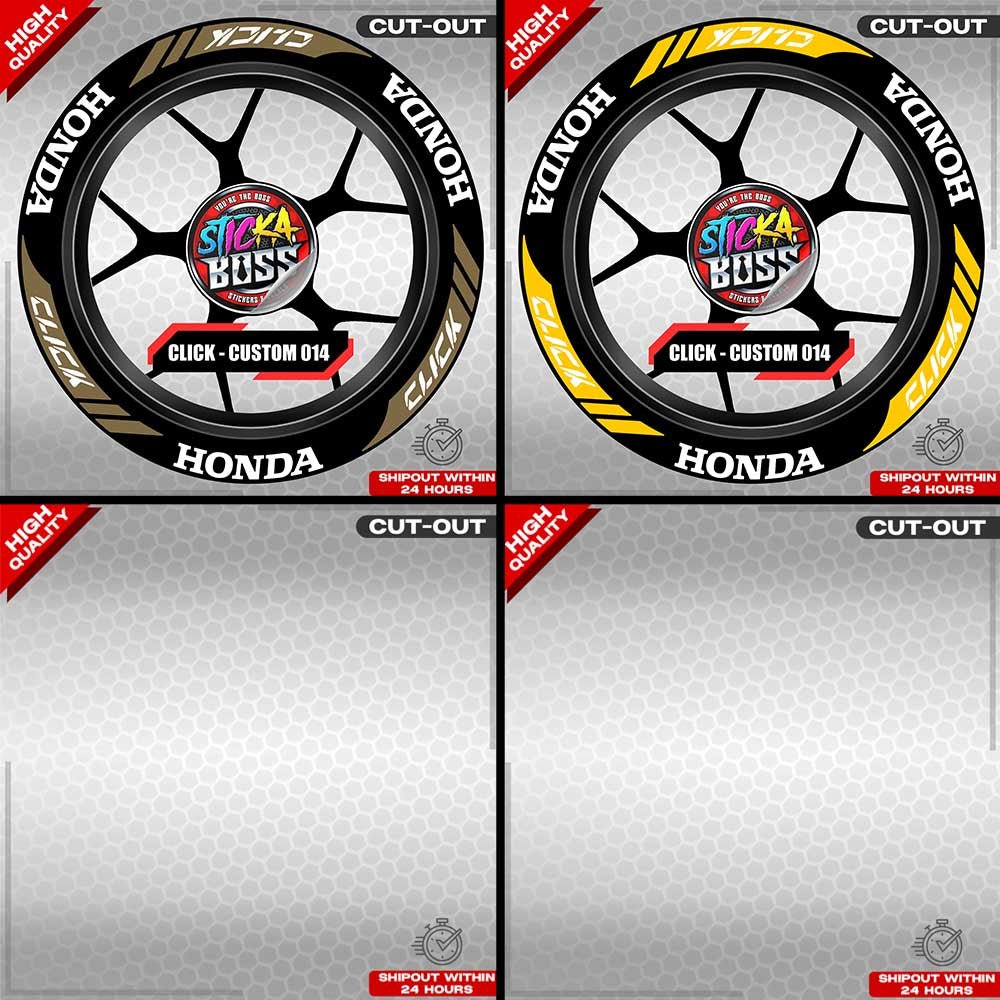CLICK 125 / 150 / 160 MAG STICKER SET ( 2 MAGS ) - CUSTOM 014 | VINYL WATERPROOF CUT-OUT DECALS