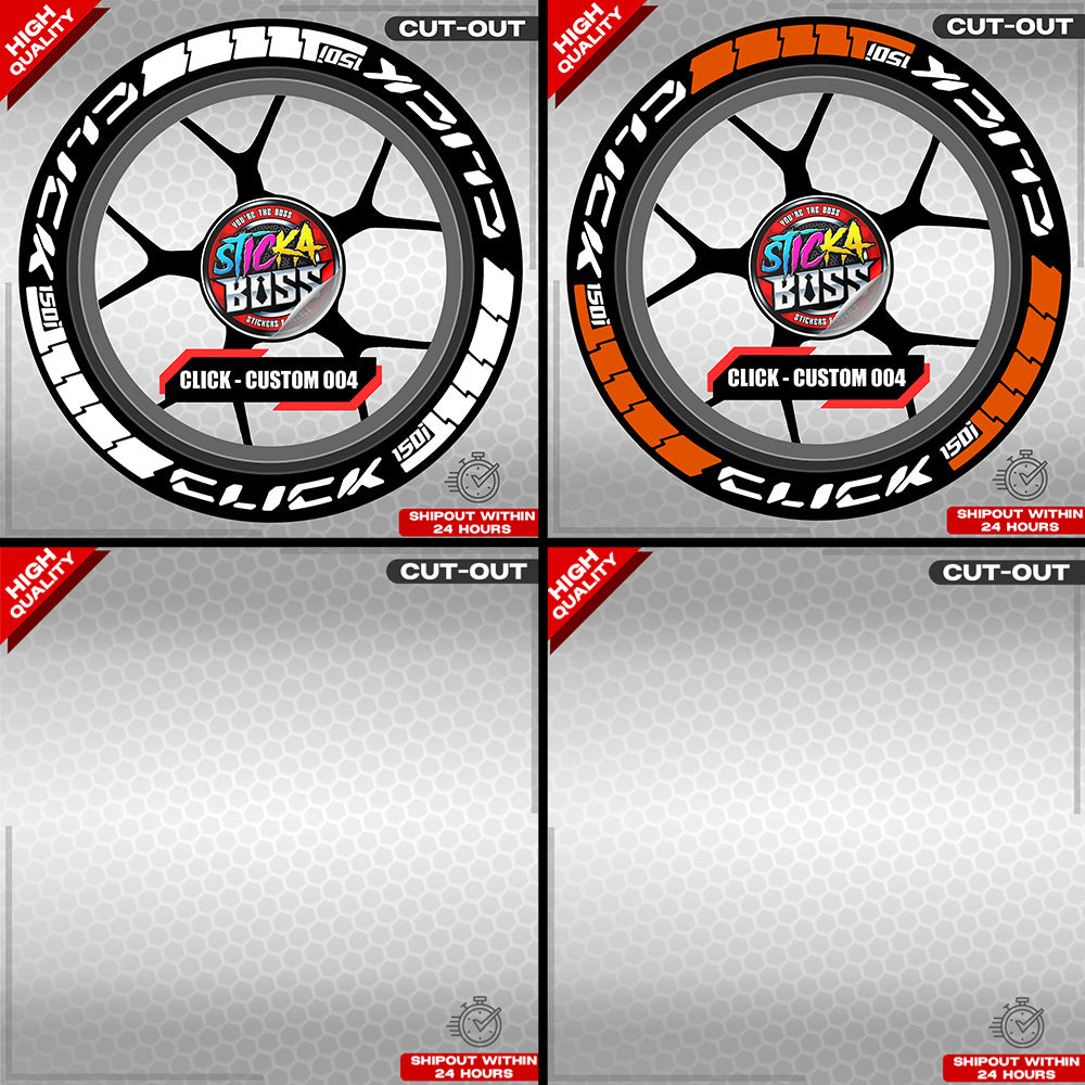 CLICK 150 MAGS STICKER SET ( 2 MAGS ) - CUSTOM 004 | VINYL WATERPROOF CUT-OUT DECALS