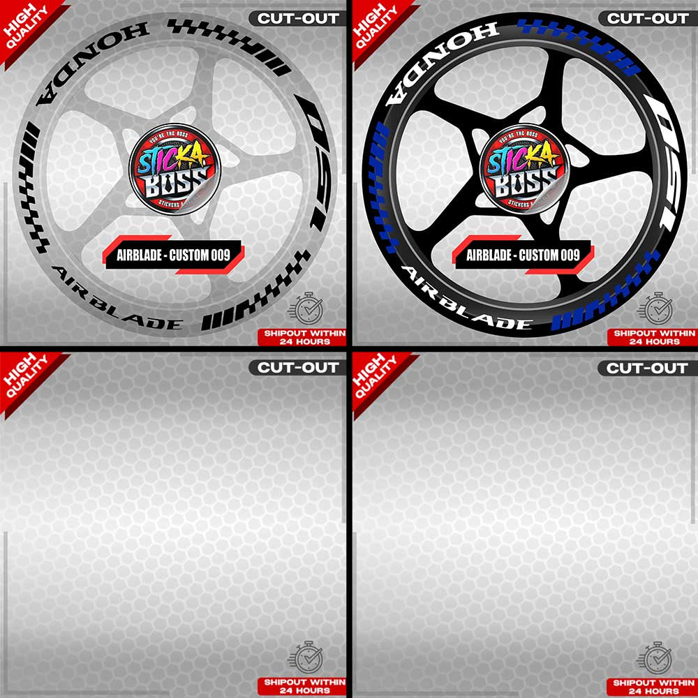 AIRBLADE 150 / 160 MAG STICKER SET ( 2 MAGS ) - CUSTOM 009 | VINYL WATERPROOF CUT-OUT DECALS