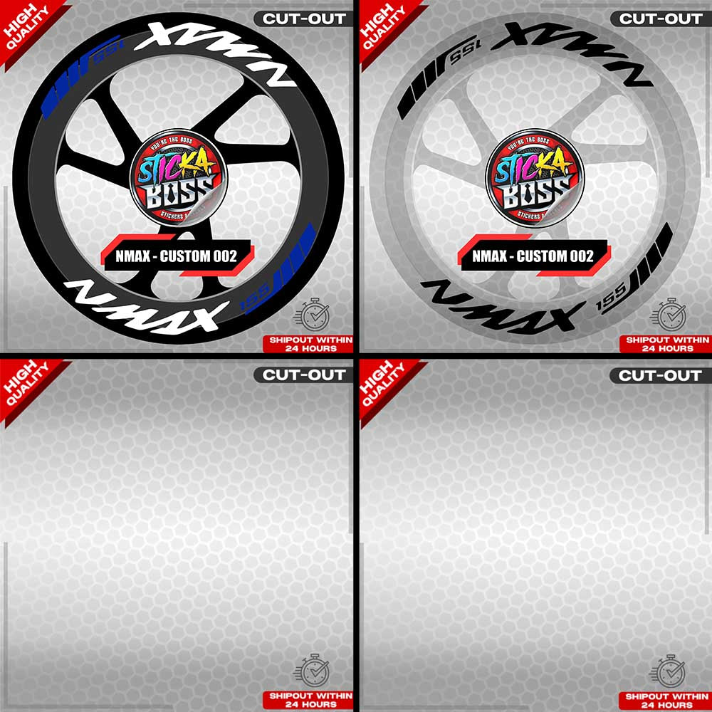 NMAX 155 MAG STICKER SET ( 2 MAGS ) - CUSTOM 002 | VINYL WATERPROOF CUT-OUT DECALS
