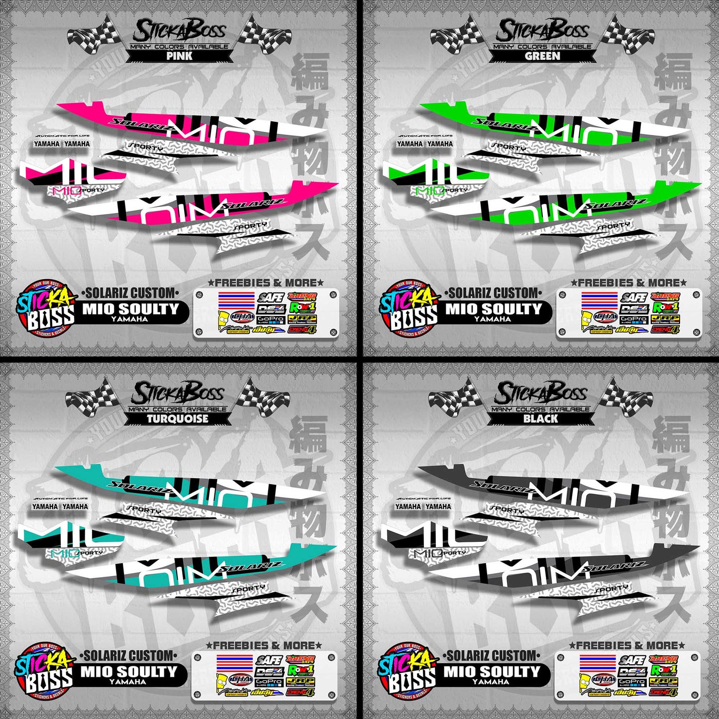 MIO SOULTY DECALS ( SOLARIZ CUSTOM )【WITH FREEBIES】