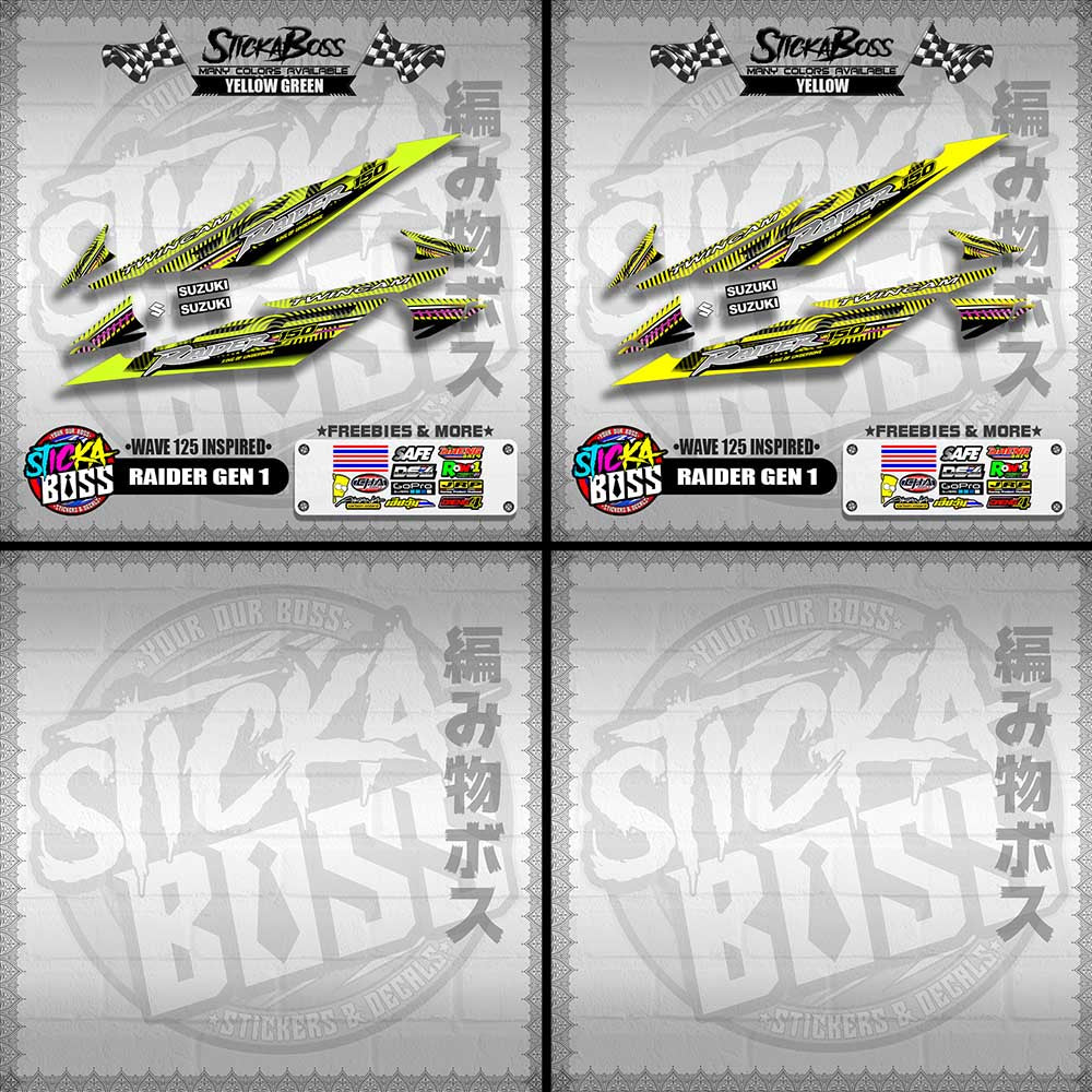 RAIDER GEN 1 DECALS ( WAVE 125 INSPIRED )【WITH FREEBIES】