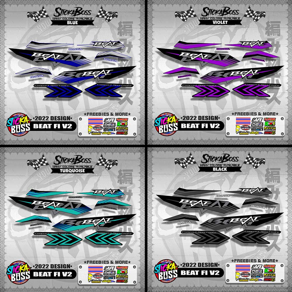 Beat V2 Malaysian Decals ( 2022 Design )【WITH FREEBIES】 Malaysia Concept