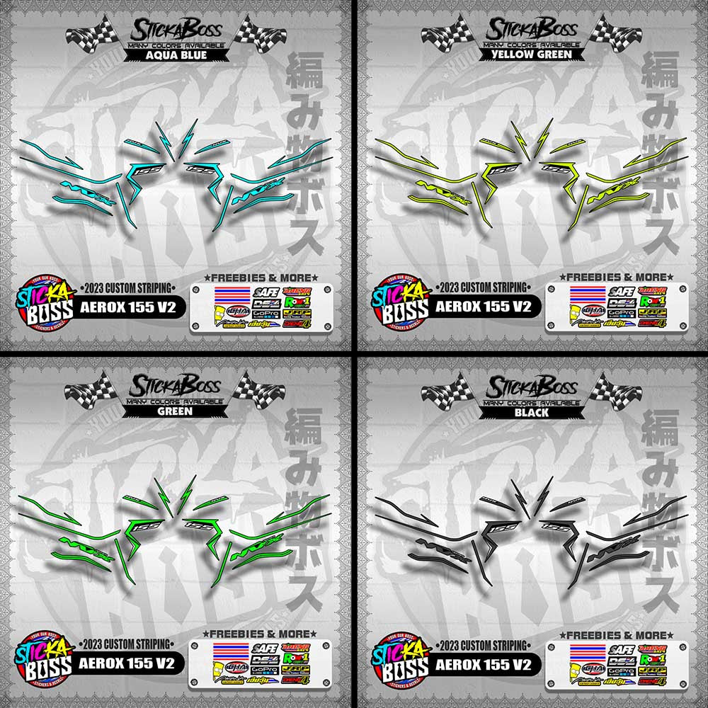 AEROX 155 V2 DECALS ( 2023 CUSTOM STRIPING )【WITH FREEBIES】