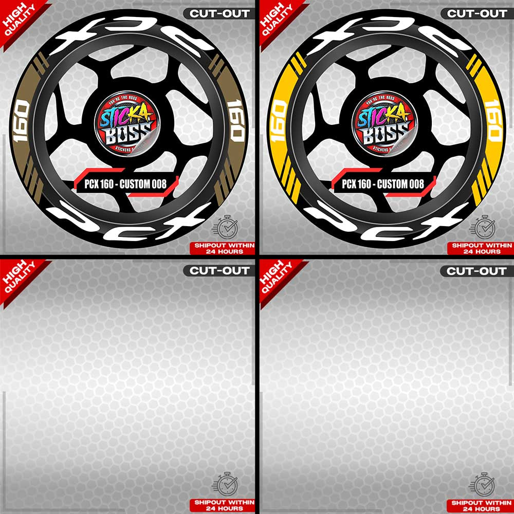 PCX 160 MAG STICKER SET ( 2 MAGS ) - CUSTOM 008 | VINYL WATERPROOF CUT-OUT DECALS