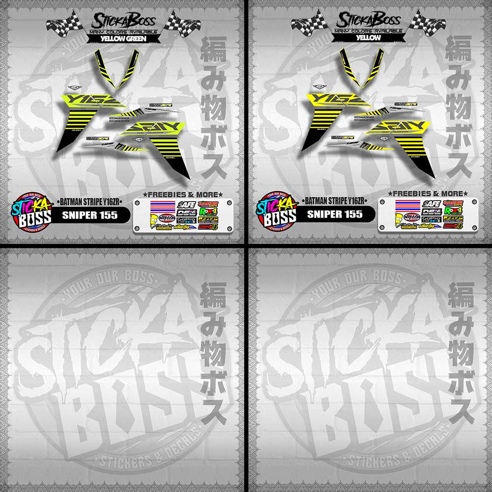 SNIPER 155 DECALS ( BATMAN STRIPE Y16ZR )【WITH FREEBIES】