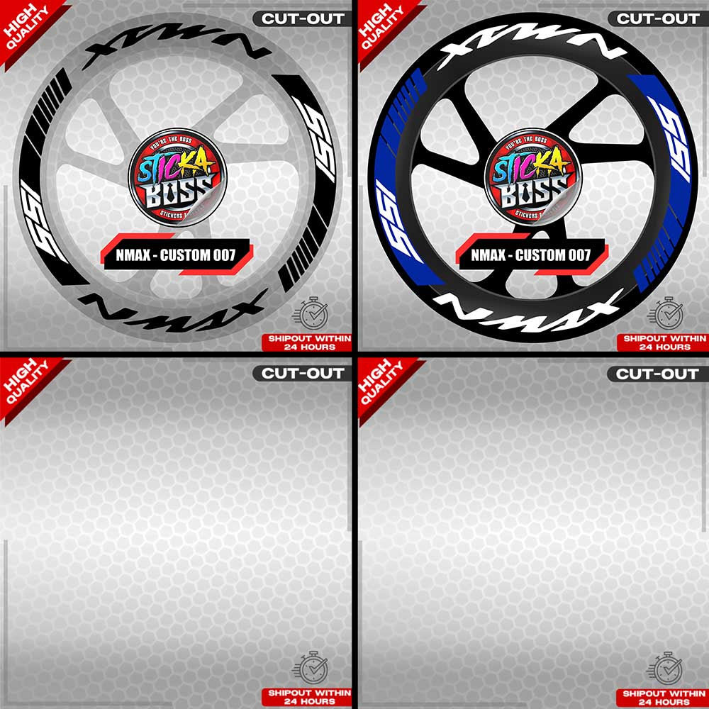 NMAX 155 MAG STICKER SET ( 2 MAGS ) - CUSTOM 007 | VINYL WATERPROOF CUT-OUT DECALS
