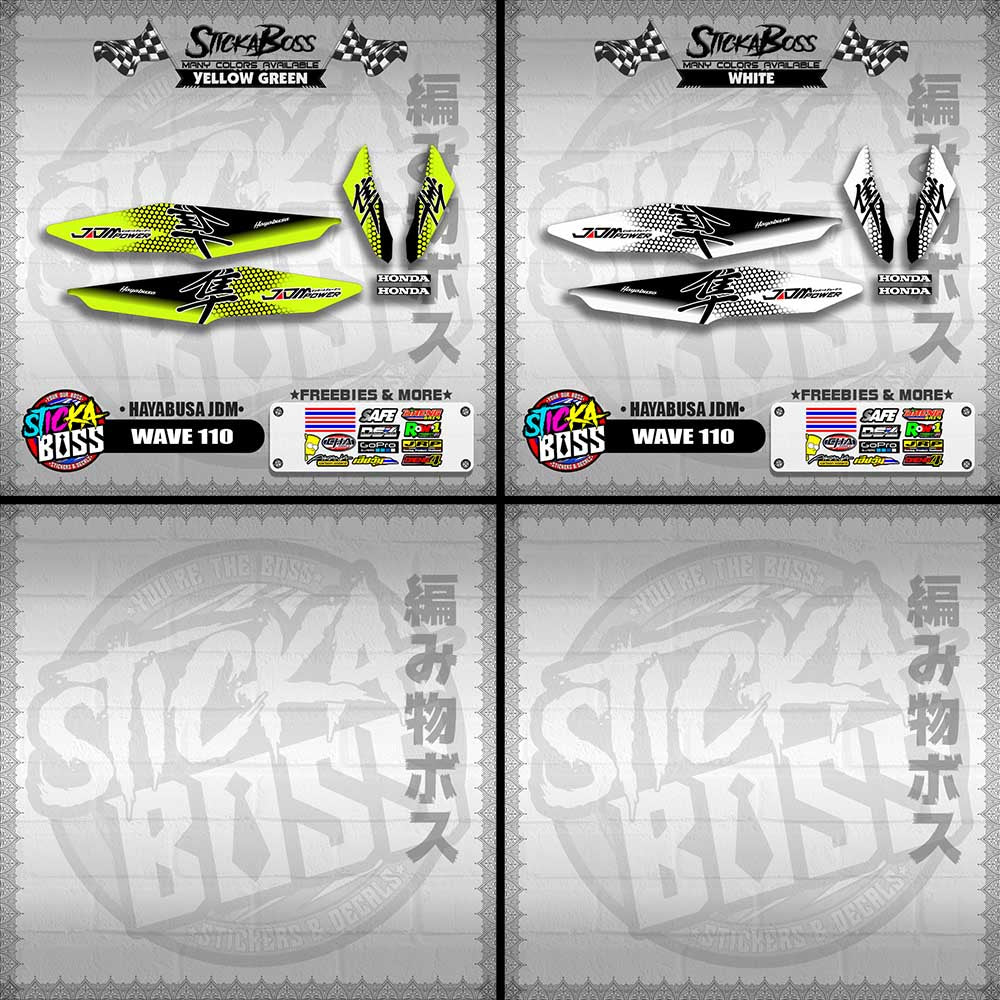 WAVE 110 DECALS ( HAYABUSA JDM)【WITH FREEBIES】