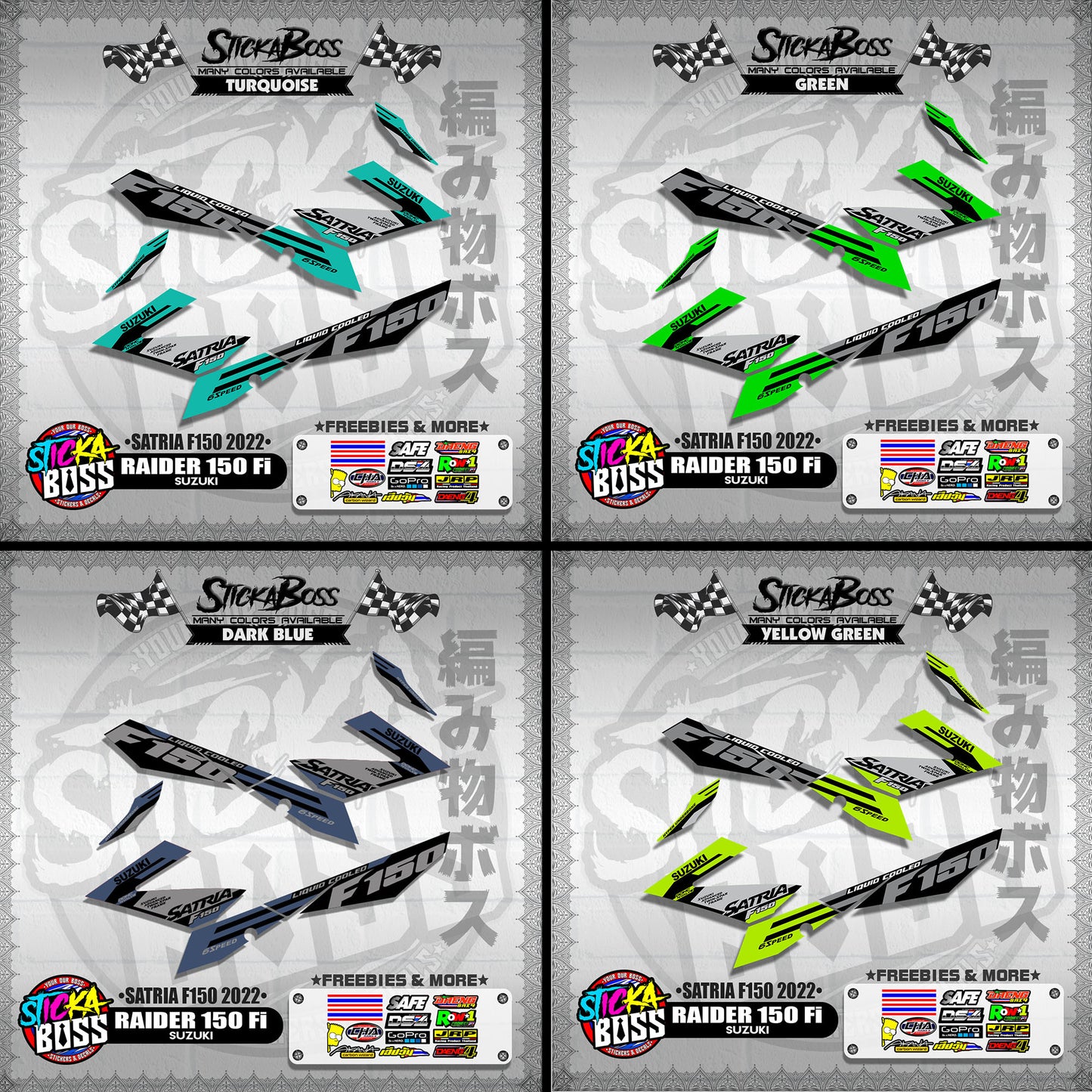 RAIDER 150 Fi DECALS ( SATRIA F150 2022 )【WITH FREEBIES】