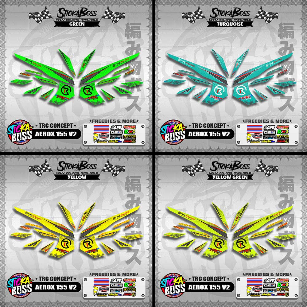AEROX 155 V2 DECALS ( TRC CONCEPT )【WITH FREEBIES】