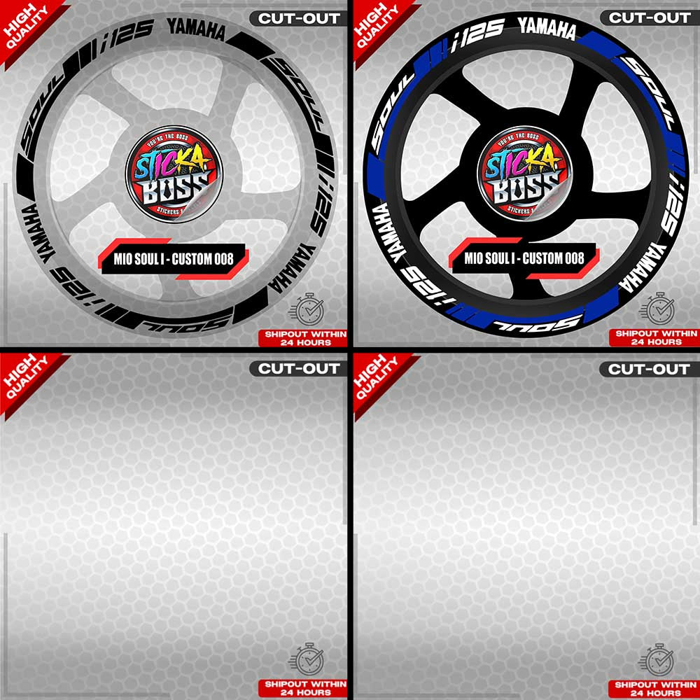 MIO SOUL I 125 MAG STICKER SET ( 2 MAGS ) - CUSTOM 008 | VINYL WATERPROOF CUT-OUT DECALS