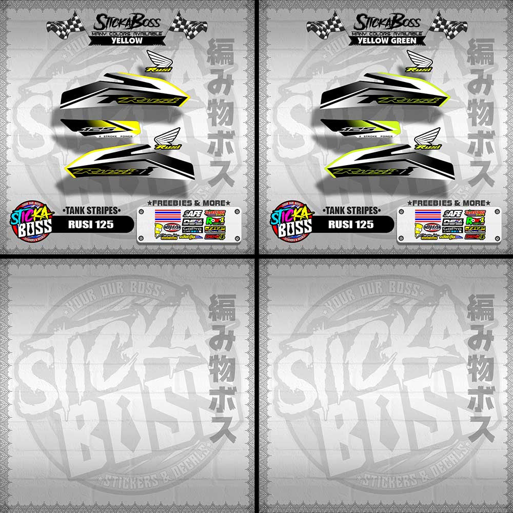 RUSI 125 DECALS ( TANK STRIPES )【WITH FREEBIES】