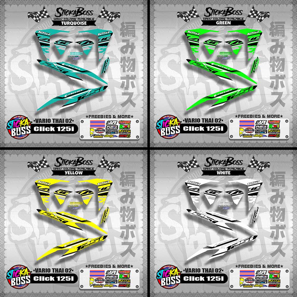 CLICK 125i V2 DECALS ( VARIO THAI 02 )【WITH FREEBIES】