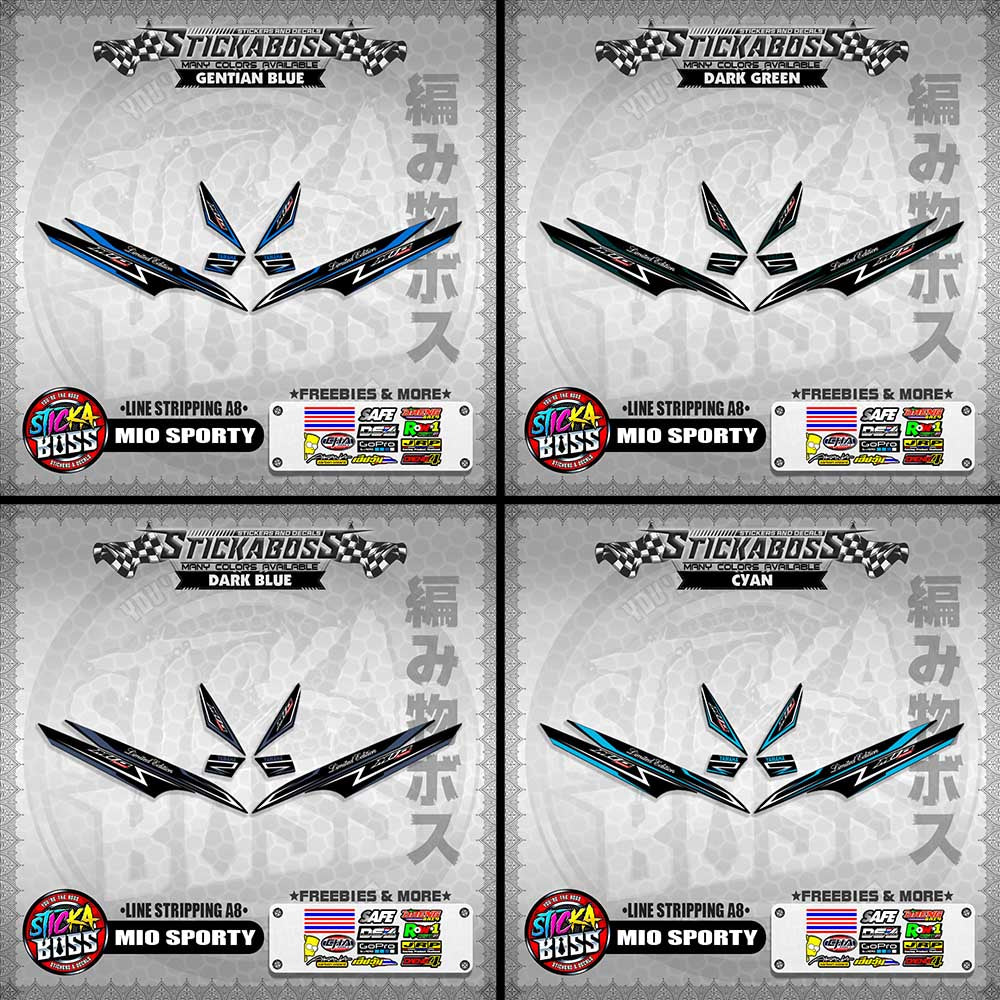 MIO SPORTY INDO STICKER DECALS (LINE STRIPPING A8)【WITH FREEBIES】