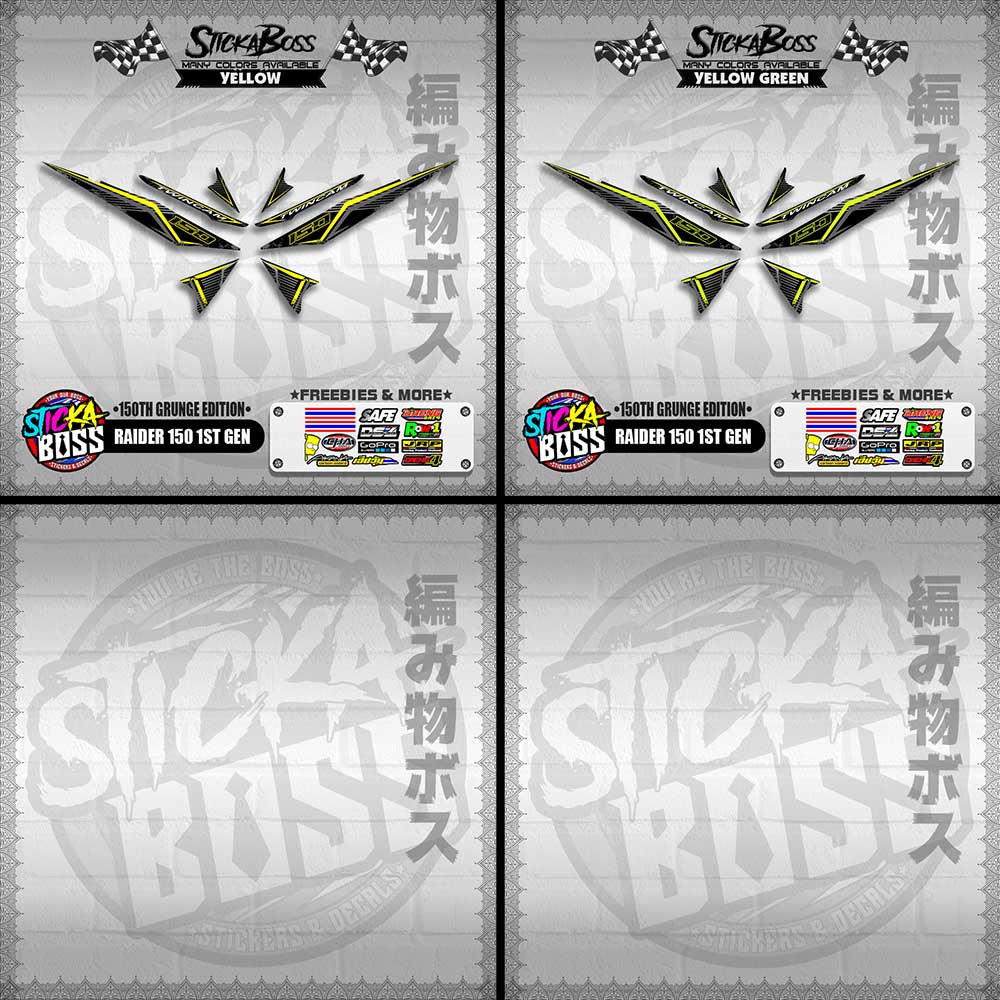 RAIDER 150 1ST GEN DECALS ( 150TH GRUNGE EDITION )【WITH FREEBIES】