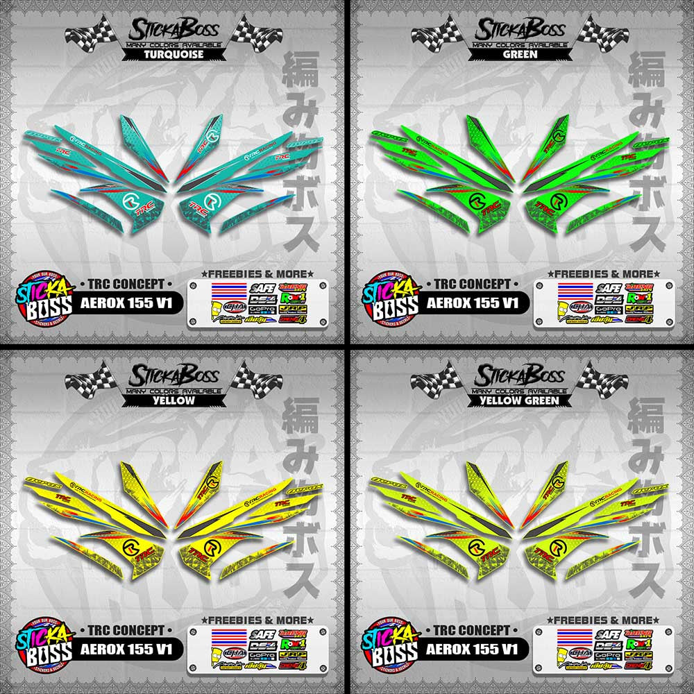 AEROX 155 V1 DECALS ( TRC CONCEPT )【WITH FREEBIES】