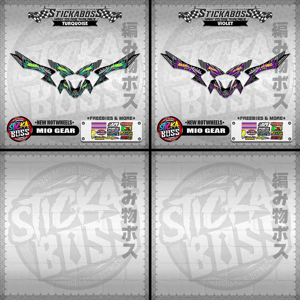 MIO GEAR STICKER DECALS ( NEW HOTWHEELS )【WITH FREEBIES】