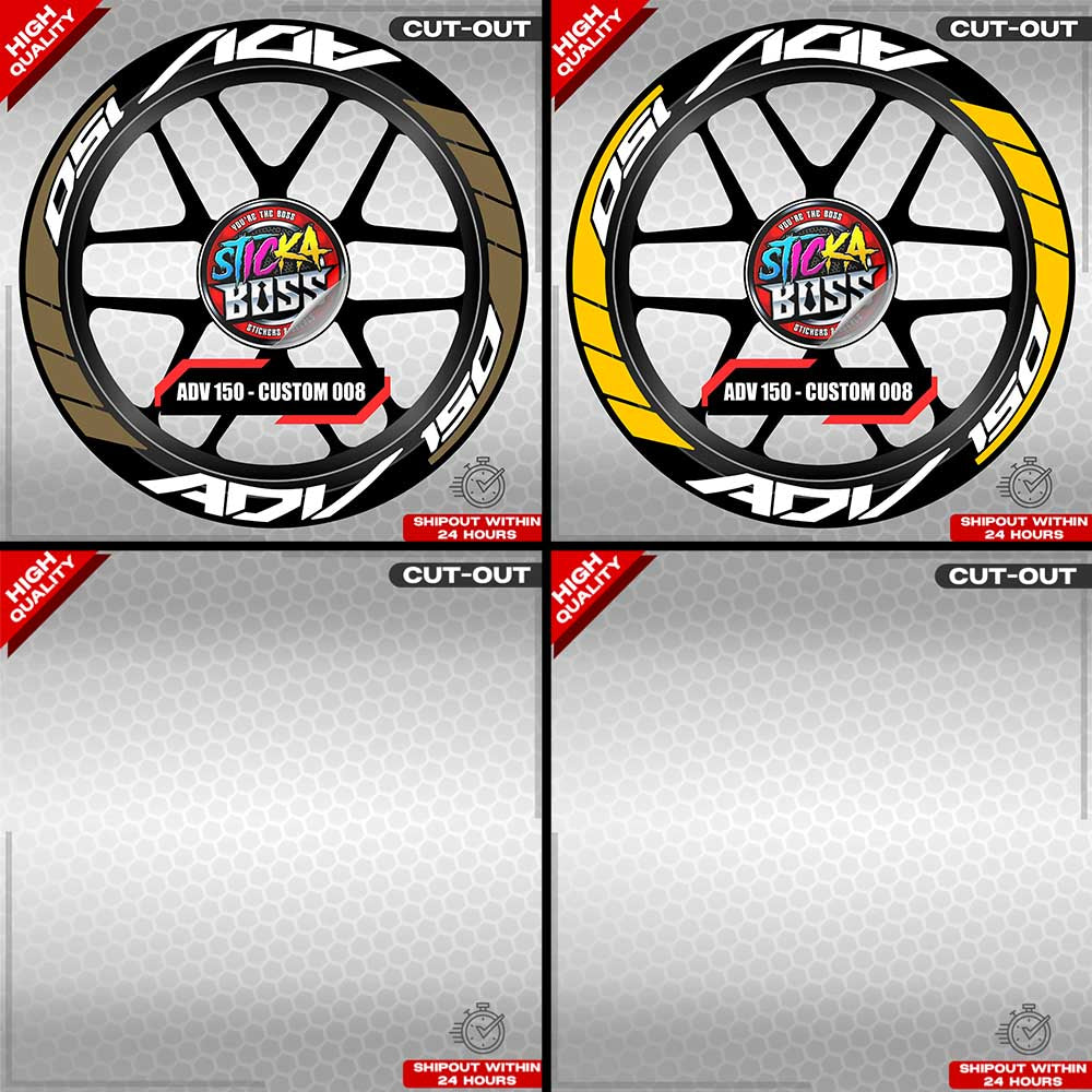 ADV 150 MAG STICKER SET ( 2 MAGS ) - CUSTOM 008 | VINYL WATERPROOF CUT-OUT DECALS