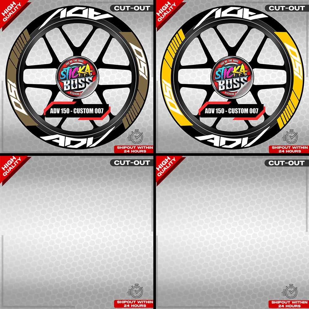 ADV 150 MAG STICKER SET ( 2 MAGS ) - CUSTOM 007 | VINYL WATERPROOF CUT-OUT DECALS