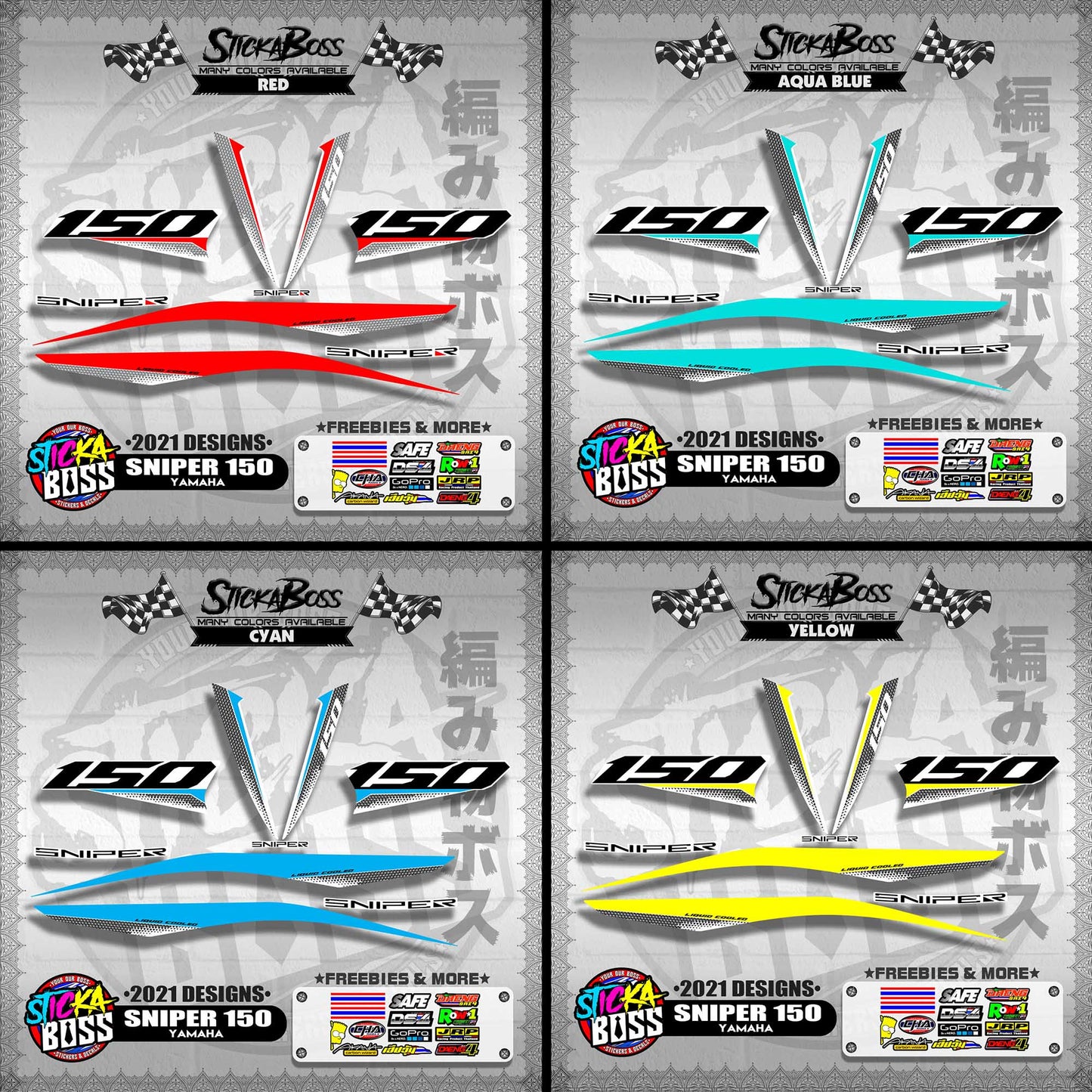 SNIPER 150 DECALS ( 2021 DESIGNS )【WITH FREEBIES】