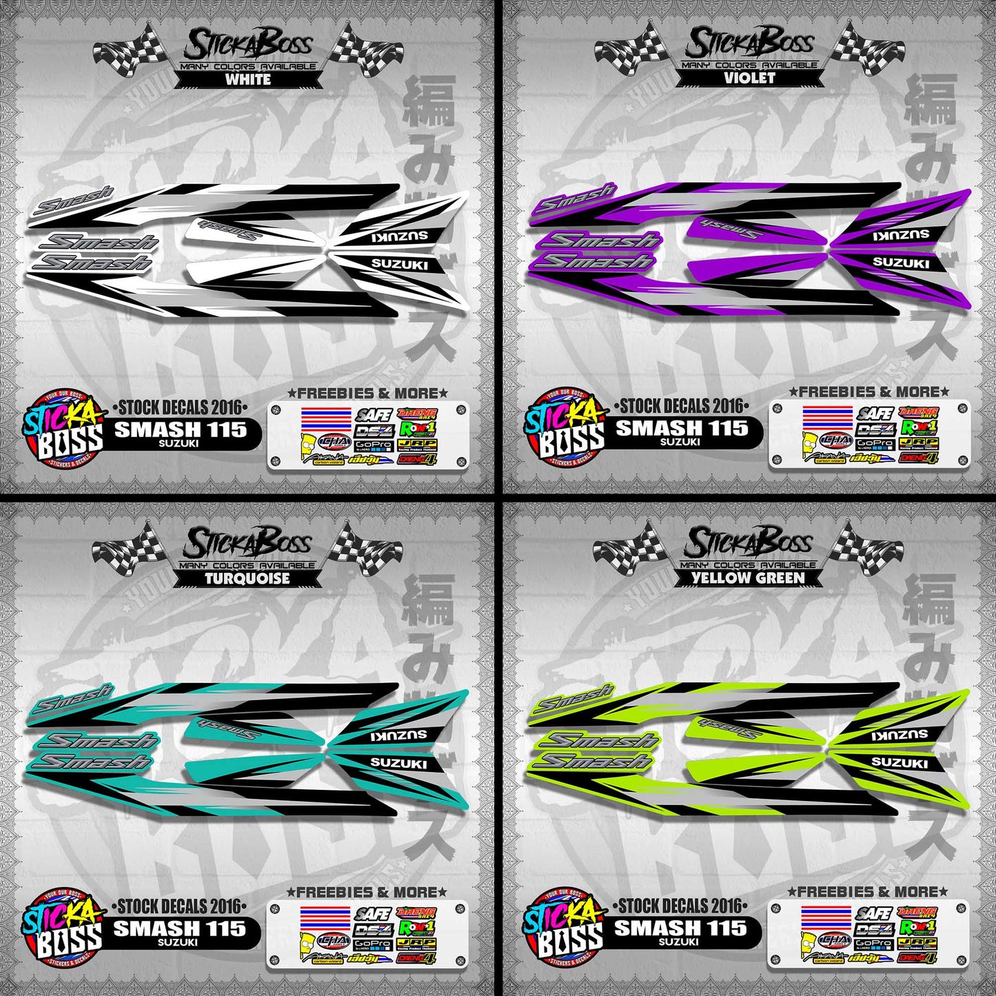 SMASH 115 ( STOCK DECALS 2016 )【WITH FREEBIES】