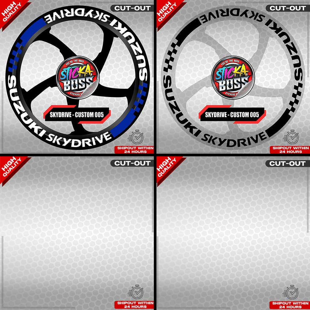 SKYDRIVE MAG STICKER SET ( 2 MAGS ) - CUSTOM 005 | VINYL WATERPROOF CUT-OUT DECALS