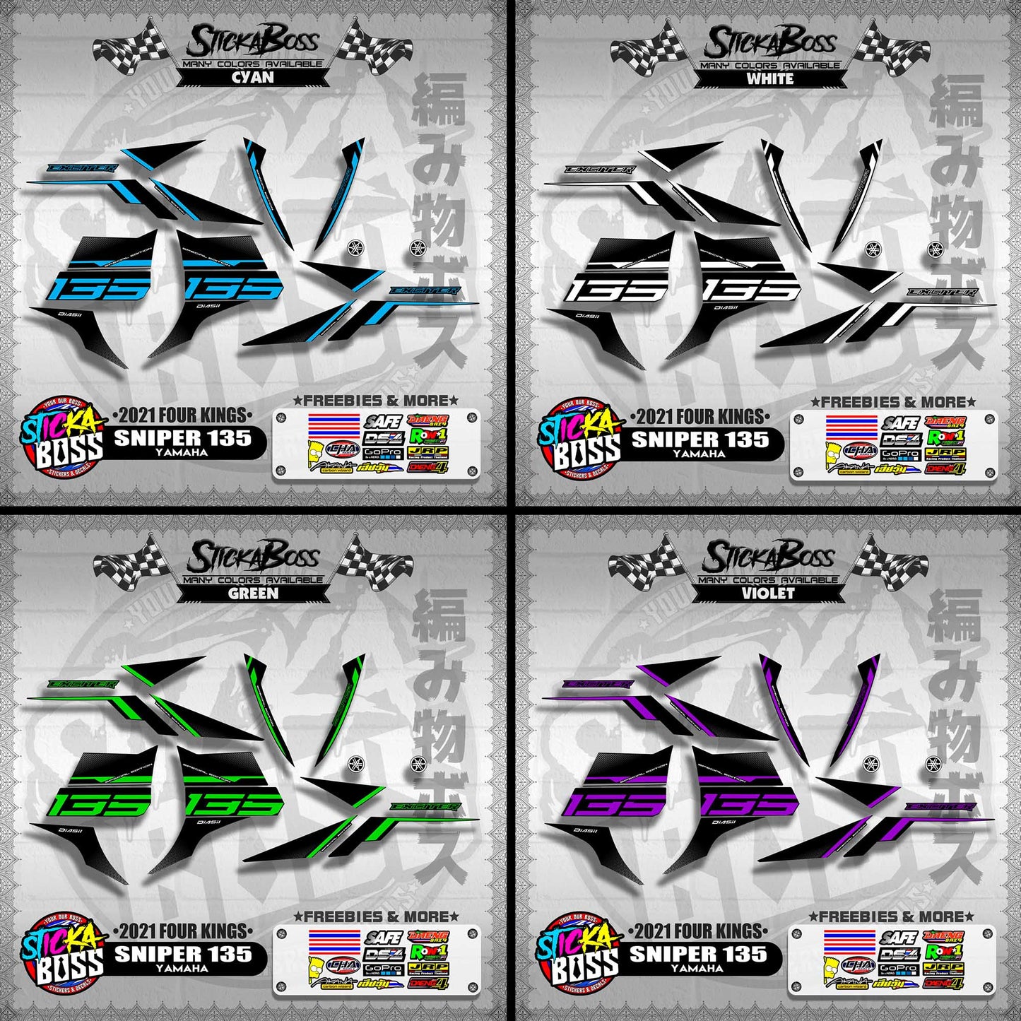 SNIPER 135 DECALS ( 2021 FOUR KINGS )【WITH FREEBIES】